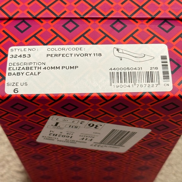 Tory Burch Elizabeth Pointy Toe Pump 40mm Size 6 - Picture 10 of 10